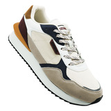 Tenis Capa De Ozono 600801 Beige Sintética Caballero