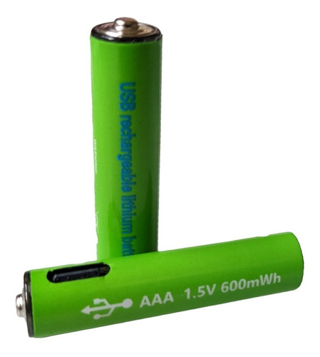 4pack Baterías Pilas Recargables Aaa, 1.5v 600mwh Li-ion