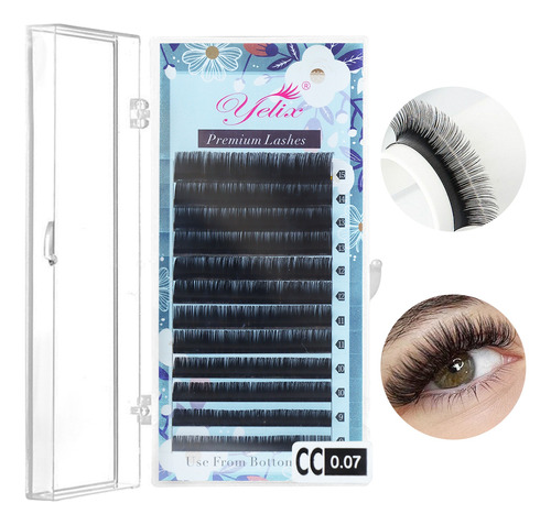 Rizado Extensiones De Pestañas Kit 8-15mm Maquillaje Lashes