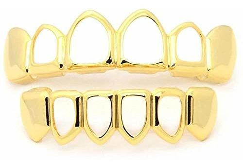 Grills Para Dientes - New Joker Rapper 18 K Chapado En Oro H