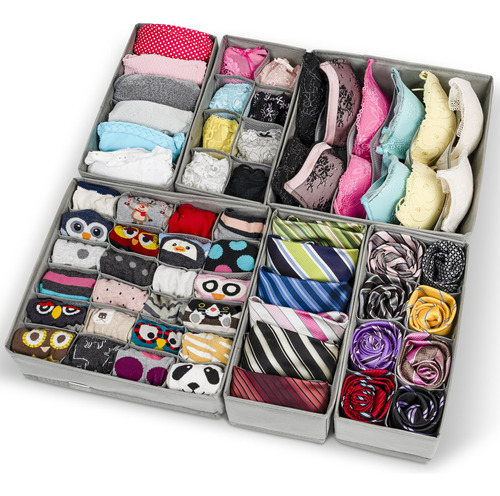 Wondersome Organizador De Cajones Para Ropa, Paquete De 6 U.