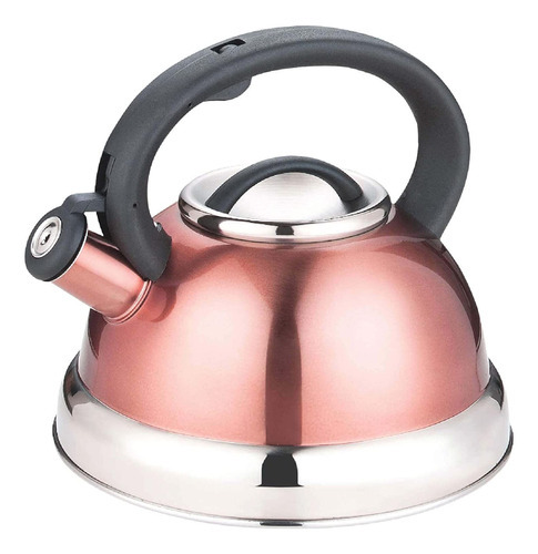 Chaleira De Indução Com Apito Em Aço Inox Rosé 3l Wincy Cor Rose