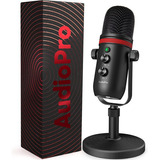 Microfono Condensador Gaming Audiopro X5 Color Negro