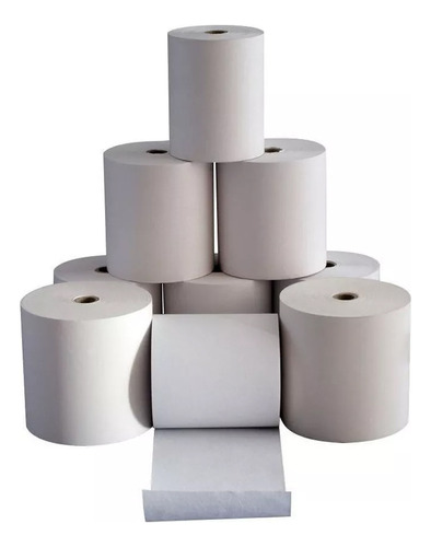 Papel Térmico Para Impresora 57x30 Mts Gadnic X 10 Rollos Color Blanco