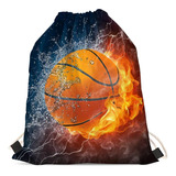 Coeqine Mochila Con Cordón Impresa Con Diseño De Baloncesto