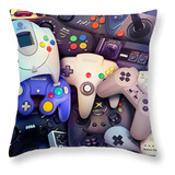 Almofada Cheia Arte Controles Game Retro Decoração