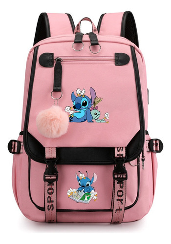 Mochila Stitch De Alta Calidad, Duradera Y Cómoda.