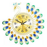Reloj De Pared 3d Grande Y Exclusivo De Pavo Real De 13.7