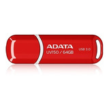 Memoria Flash Adata Uv150 64gb Usb 3.0 Rojo (auv150-64g-rrd)