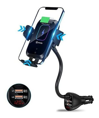 Soporte Hvdi Inalambrico Cargador Adaptador Para Auto -negro