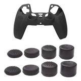 Kit 8 Protetor Extensor Grip Capa Silicone Compatível Ps5