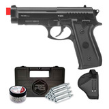 Pistola Airgun Qgk Pt92 Full Metal Co2 4,5mm Nbb + Coldre