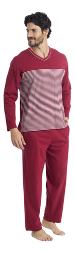 Pijama Para Hombre Pantalon Largo Talla S M L Xl De Algodon 