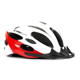 Capacete Absolute Nero Com Sinalizador Cor Branco/vermelho Tamanho 58-62cm