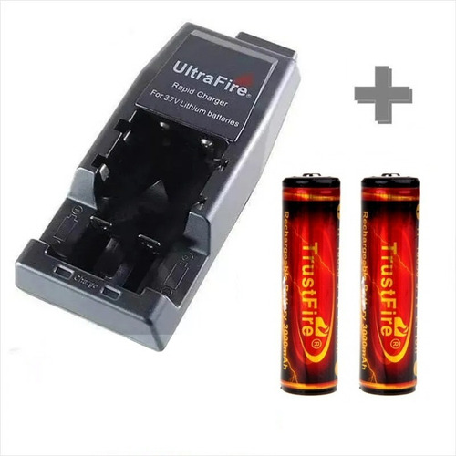 Pack Cargador Batería 18650 + 2 Infierno 3000mah Trustfire