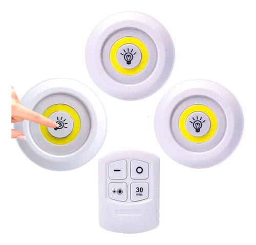 3 Luces Inalambrica Led De Emergencia Control Remoto Luz Led