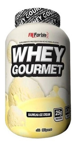 Whey Protein Gourmet 23g Proteínas Pote De 907g Sabor Baunilha Fn Forbis