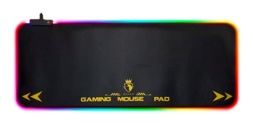 Mouse Pad Gamer Xl Rgb Retroiluminado Aoas S4000 80x30x0.4cm Color Negro