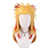 Peluca De Cosplay Anime Demon Slayer Cosplay Kyojuro Rengoku