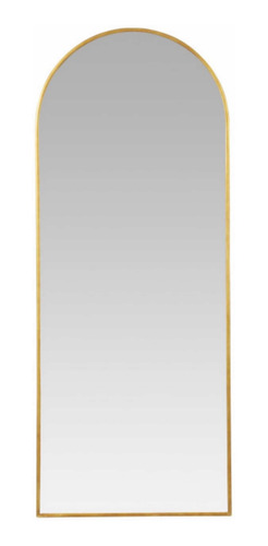 Espejo Cuerpo Completo Arqueado Hierro Oro 180x50 Tendencia