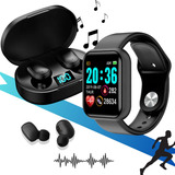 Kit Relogio Inteligente Smartwatch D20 + Fone S/fio 5.0 Nfe