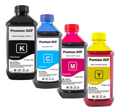 Kit Tinta Compatível Epson Impressoras 504 Refil Foto 1250ml