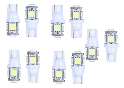 20 Piezas T10 194 168 158 W5w Tablero Led Cuña Luz Lateral