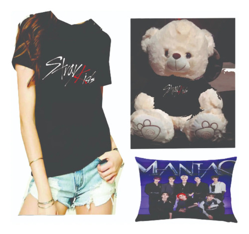 Playera Oso De Peluche Con Playera Y Cojin De Stray Kids