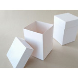 25 Cajas Blancas Con Tapa Indubox T1501 (10x10 Y 15cm Alto)