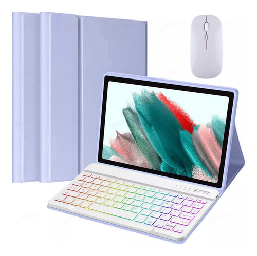 Funda,teclado Iluminado+mouse Para Galaxy Tab S6 Lite 10.4''