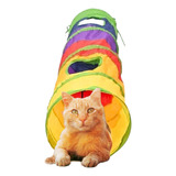 Brinquedo Túnel Labirinto Para Gatos Colorido 