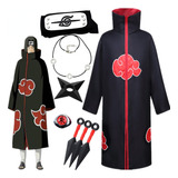 Disfraz De Naruto Akatsuki Ninja Abrigo Capa Cosplay