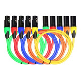 5 Cables De Color Xlr Macho A Hembra De Audio Blindado
