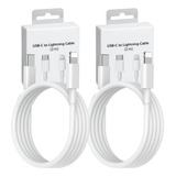 Cable Tipo C Carga Rapida Para iPhone 14 13 12 11 2m 2pz