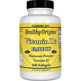 Healthy Origins Vitamina D3 geles 10, 000 lanolina, Geles, 3