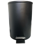 Tacho Basura Baño Cesto Residuo Pedal Negro 3l Liso  Trendy