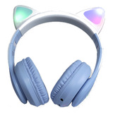 Audifonos Azul Diadema Orejas Rgb Bluetooth Manos Libres  