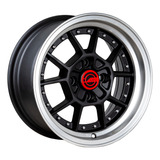 Llantas Aro 14x7 4x100 Et20 Ams Qc1748 Matte Black /machine