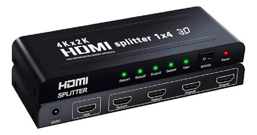 Divisor Splitter Hdmi 4k 1x4 Distribuidor Para 4 Pantallas 