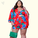 Conjunto Feminino Plus Size Festa Envio Imediato Em 24h 