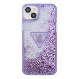 Funda Guess Translucent Triangle Morado Para iPhone 15 