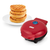 Mini Waflera Repostería Eléctrica Redonda Wafles 350w Color Rojo - 228196