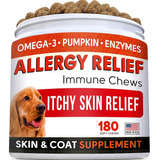 Alivio De La Alergia Golosinas Para Perros W / Omega 3 + Cal