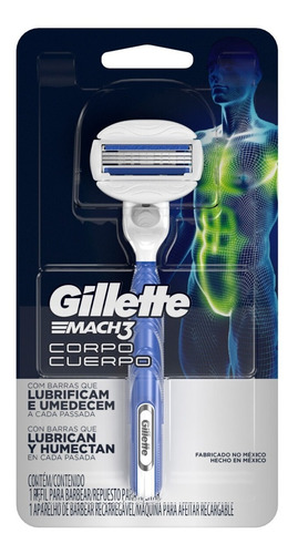 Aparelho Recarregável E Carga Corpo Gillette Mach3