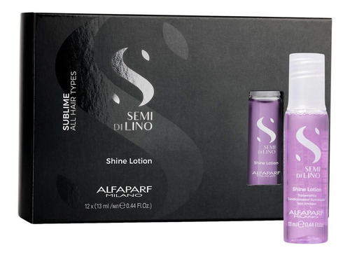 Caixa 12 Ampolas Alfaparf Semi Di Lino Shine Lotion