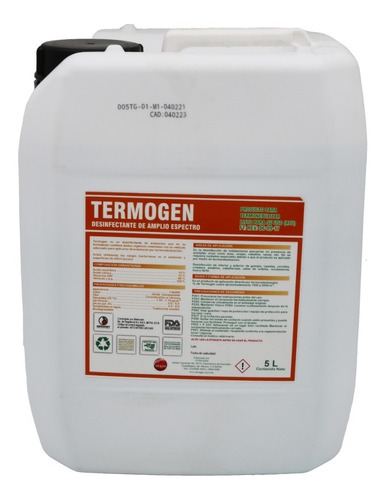 Desinfectante Termonebulizable Orgánico Termogen  5 Litros.