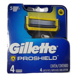 Navajas Gillette Fusion Proshield Con 4 Repuestos. Importado