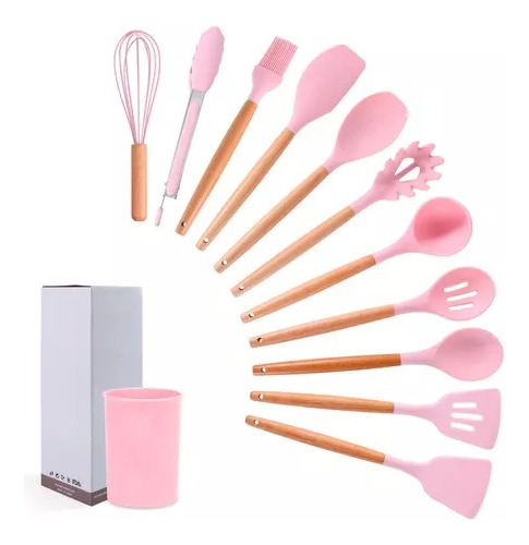 Juego Utensilios De Cocina Silicona Antiadherentes 12 Pcs