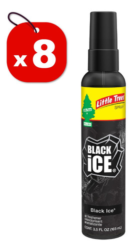 Ambientador Little Trees Pump Spray 103ml Black X8 Unid