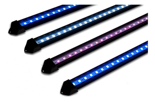 04 Luminárias Led Cores Aquário Marinho Plantado 40cm 35 Watts